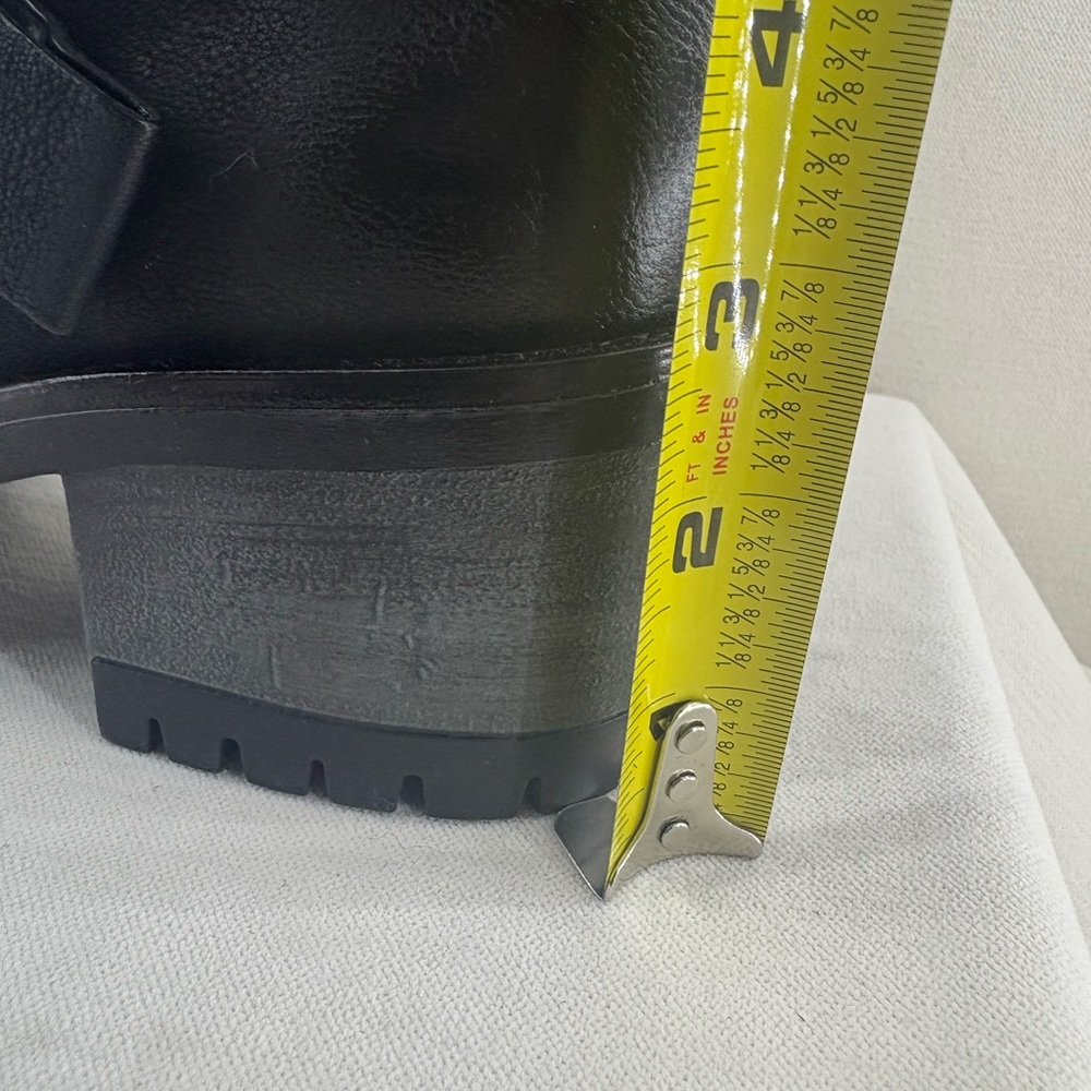 Miz Mooz Black Lace-Up Knee-High Heeled Boots - Picture 9 of 11